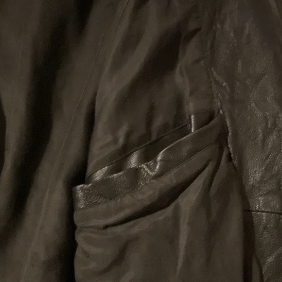 Allsaints Shift Leather Bomber Jacket Black Men - Picture 9 of 9